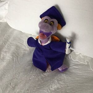 EXTREMELY RARE 2004 Disney Parks Figment graduation-themed bean plush